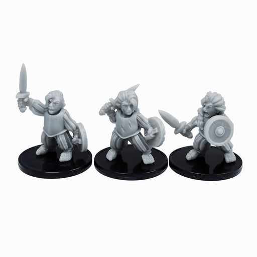 Dnd miniature set of Female Halfling Fighters 3D Printed unpainted figures for tabletop wargaming-Miniature-Duncan Shadow- GriffonCo Shoppe