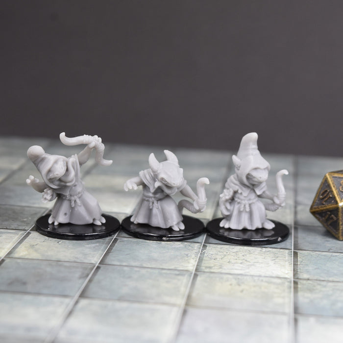 Dnd miniature set of Kobold Archers 3D Printed unpainted figures for tabletop wargaming-Miniature-Duncan Shadow- GriffonCo Shoppe