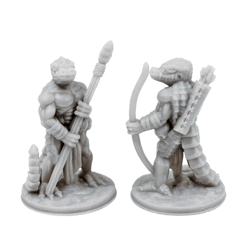 Dnd miniature set of Lizardmen 3D Printed unpainted figures for tabletop wargaming-Miniature-Fat Dragon Games- GriffonCo Shoppe
