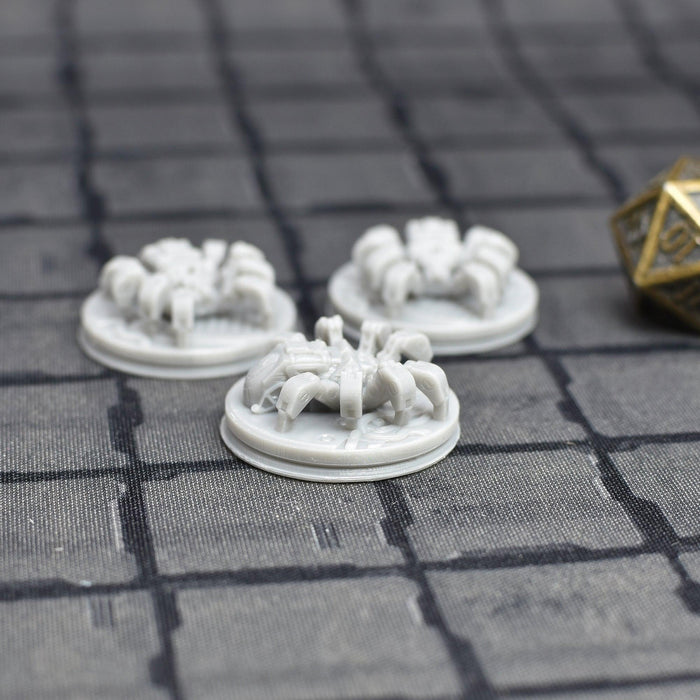 Dnd miniature set of Mech Spiders 3D Printed unpainted figures for tabletop wargaming-Miniature-EC3D- GriffonCo Shoppe