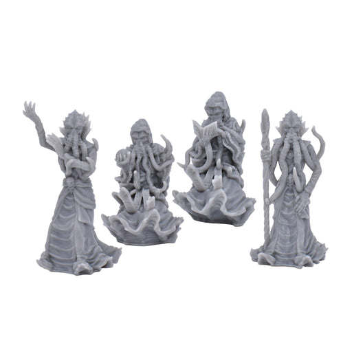 Dnd miniature set of Mind Flayers 3D Printed unpainted figures for tabletop wargaming-Miniature-Black Scroll Games- GriffonCo Shoppe