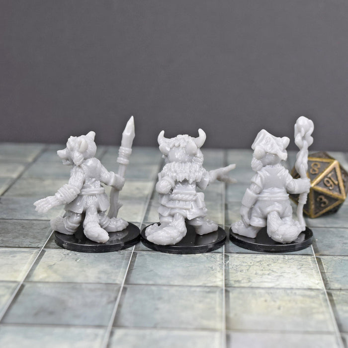 Dnd miniature set of Racoon Druids 3D Printed unpainted figures for tabletop wargaming-Miniature-Duncan Shadow- GriffonCo Shoppe
