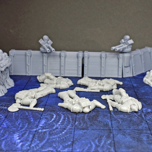 Dnd miniature set of Sci-Fi Dead Space Soldiers 3D Printed unpainted figures for tabletop wargaming-Miniature-Goaty's 3d Emporium- GriffonCo Shoppe