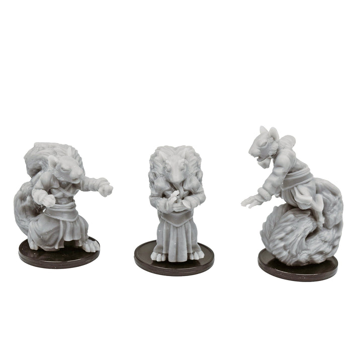 Dnd miniature set of Scurryni Monks 3D Printed unpainted figures for tabletop wargaming-Miniature-Duncan Shadow- GriffonCo Shoppe