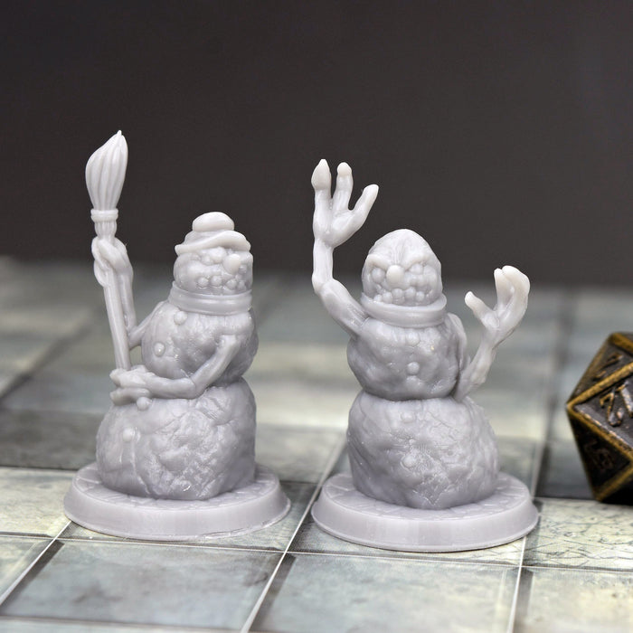 Dnd miniature set of Snowman 3D Printed unpainted figures for tabletop wargaming-Miniature-Brite Minis- GriffonCo Shoppe
