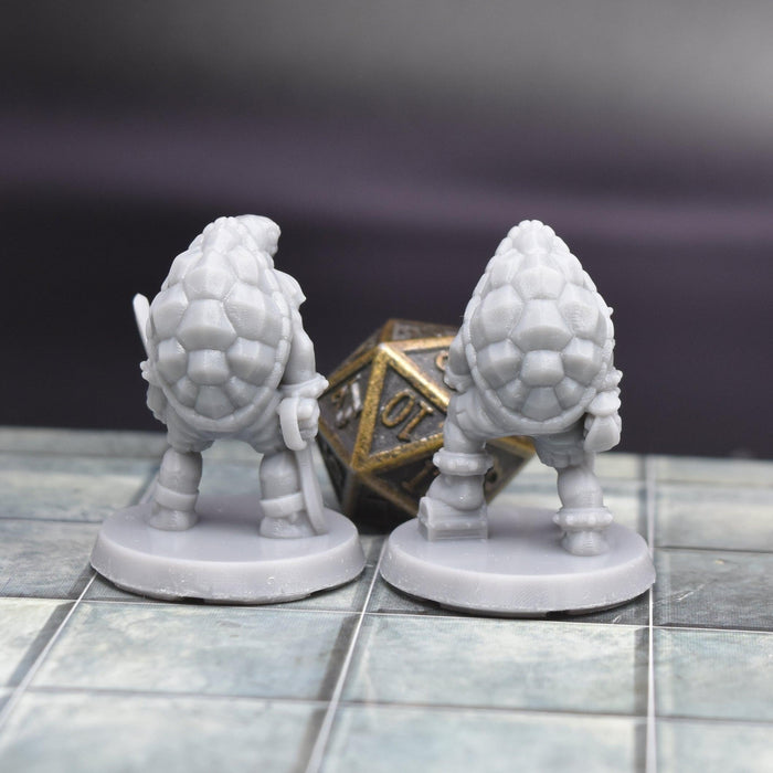 Dnd miniature set of Tortle Sailors 3D Printed unpainted figures for tabletop wargaming-Miniature-EC3D- GriffonCo Shoppe