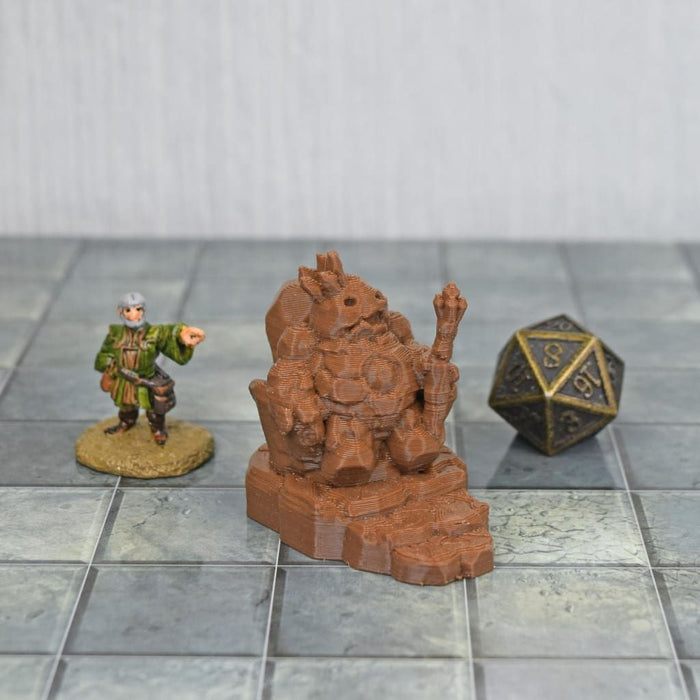 Dnd miniatures set of Clod King Sitting 3D Printed unpainted figures for tabletop wargaming-Miniature-Ill Gotten Games- GriffonCo Shoppe