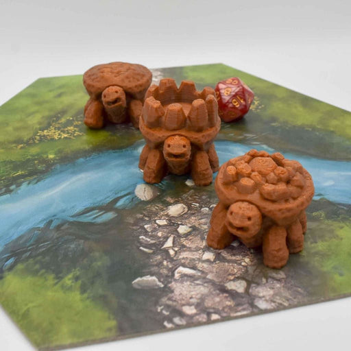 Dnd miniatures set of Clod Turtles unpainted minis for tabletop wargaming-Miniature-Ill Gotten Games- GriffonCo Shoppe