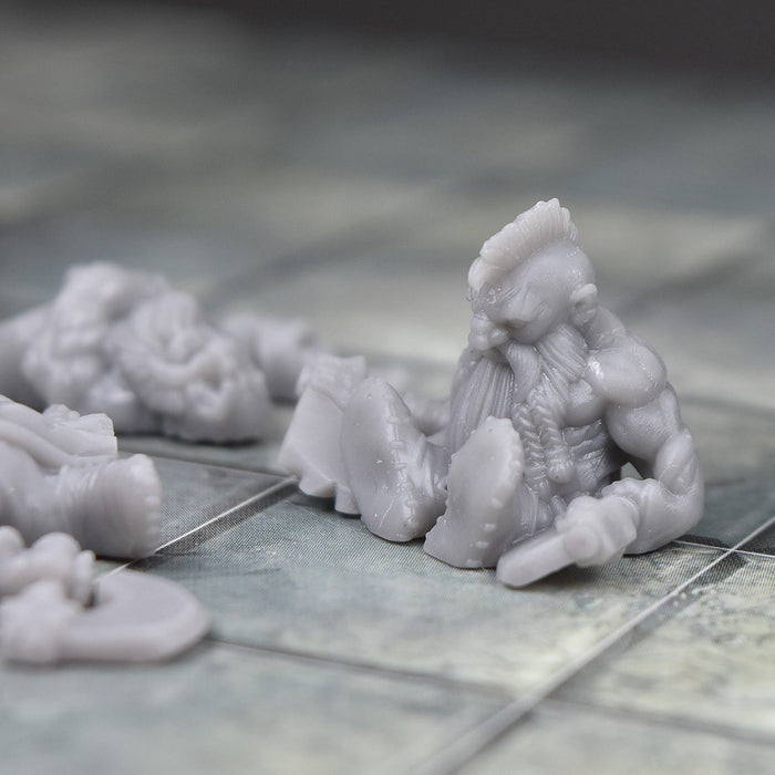 Dnd miniatures set of Dead Dwarves unpainted minis for tabletop wargaming-Miniature-Duncan Shadow- GriffonCo Shoppe