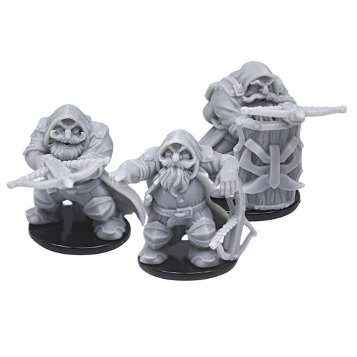 Dnd miniatures set of Dwarf Soldiers (3) unpainted minis for tabletop wargaming-Miniature-Miniatures of Madness- GriffonCo Shoppe