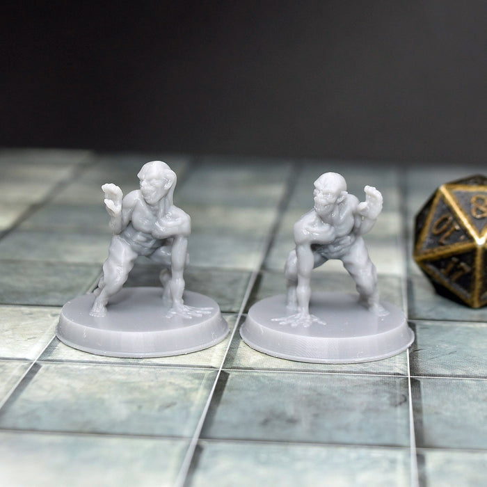 Dnd miniatures set of Ghouls unpainted minis for tabletop wargaming-Miniature-Brite Minis- GriffonCo Shoppe