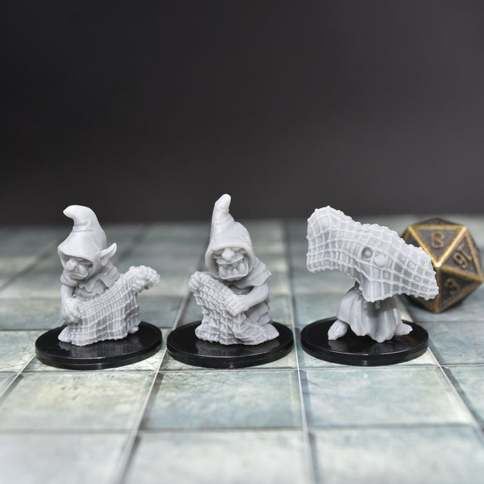 Dnd miniatures set of Goblin Netters unpainted minis for tabletop wargaming-Miniature-Duncan Shadow- GriffonCo Shoppe