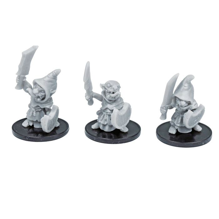 Dnd miniatures set of Goblin Swordsmen unpainted minis for tabletop wargaming-Miniature-Duncan Shadow- GriffonCo Shoppe
