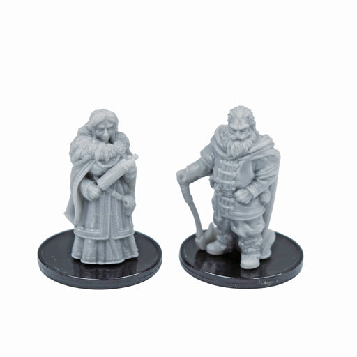 Dnd miniatures set of Grandma and Grandpa 3D Printed unpainted figures for tabletop wargaming-Miniature-Vae Victis- GriffonCo Shoppe