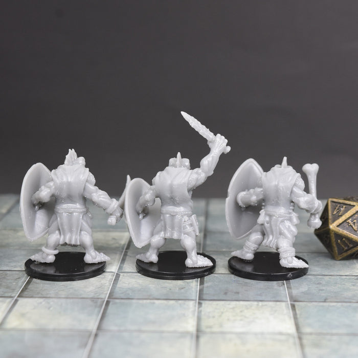 Dnd miniatures set of Koa Fishfolk with Swords unpainted minis for tabletop wargaming-Miniature-Duncan Shadow- GriffonCo Shoppe