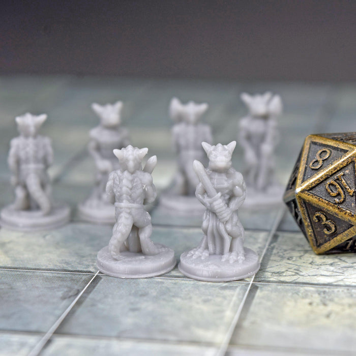 Dnd miniatures set of Kobold Army unpainted minis for tabletop wargaming-Miniature-Fat Dragon Games- GriffonCo Shoppe