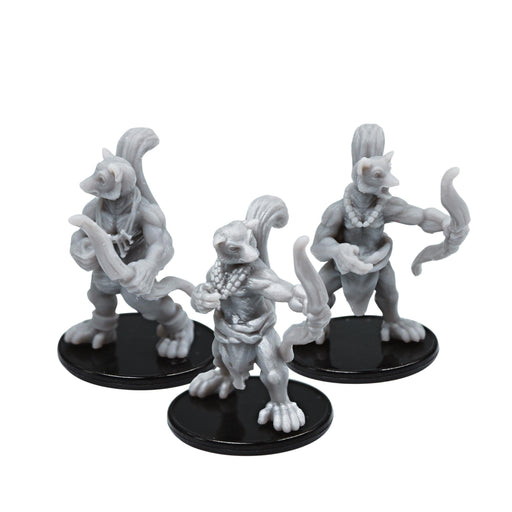 Dnd miniatures set of Lemur Archers unpainted minis for tabletop wargaming-Miniature-Duncan Shadow- GriffonCo Shoppe