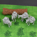 Dnd miniatures set of Mules unpainted minis for tabletop wargaming-Miniature-Black Scroll Games- GriffonCo Shoppe