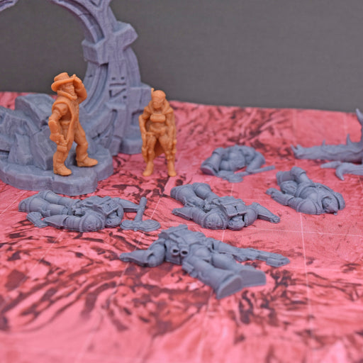 Dnd miniatures set of Sci-Fi Dead Space Soldiers unpainted minis for tabletop wargaming-Miniature-Goaty's 3d Emporium- GriffonCo Shoppe
