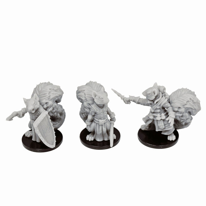 Dnd miniatures set of Scurryni Fighters unpainted minis for tabletop wargaming-Miniature-Duncan Shadow- GriffonCo Shoppe