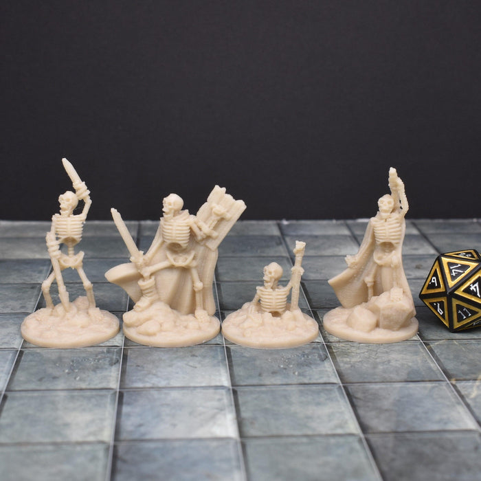 Dnd miniatures set of Skeletons Warband Fighters unpainted minis for tabletop wargaming-Miniature-Fat Dragon Games- GriffonCo Shoppe