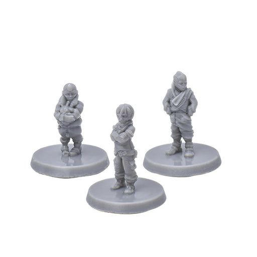 Dnd miniatures set of Slum Kids unpainted minis for tabletop wargaming-Miniature-EC3D- GriffonCo Shoppe