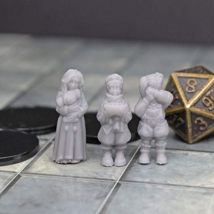 Dnd miniatures set of Small Children unpainted minis for tabletop wargaming-Miniature-Vae Victis- GriffonCo Shoppe