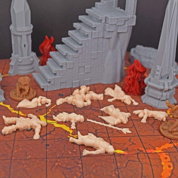 Dnd miniatures set of TPK Set 1 Corpse 3D Printed unpainted figures for tabletop wargaming-Miniature-Dark Realms- GriffonCo Shoppe