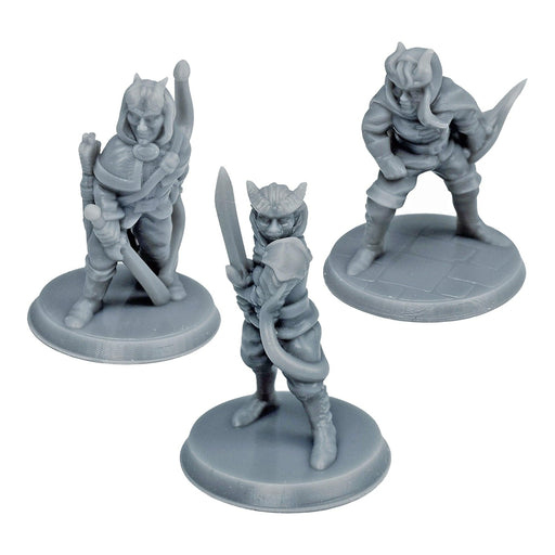 Dnd miniatures set of Tieflings unpainted minis for tabletop wargaming-Miniature-Brite Minis- GriffonCo Shoppe