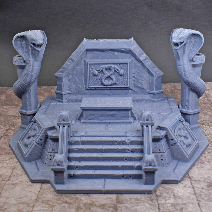 Dnd scatter terrain Snake Altar for tabletop wargaming-Scatter Terrain-EC3D- GriffonCo Shoppe