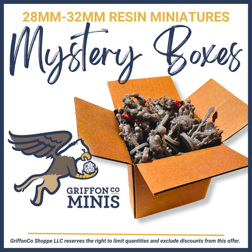 Miniature Mystery Boxes contains 28mm - 32mm miniatures for fantasy or sci-fi-Mystery Box-GriffonCo Minis- GriffonCo Shoppe