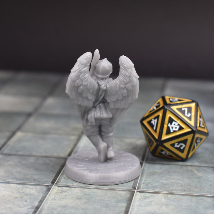 Miniature dnd figures Angel Soldier 3D printed for tabletop wargames and miniatures-Miniature-Brite Minis- GriffonCo Shoppe