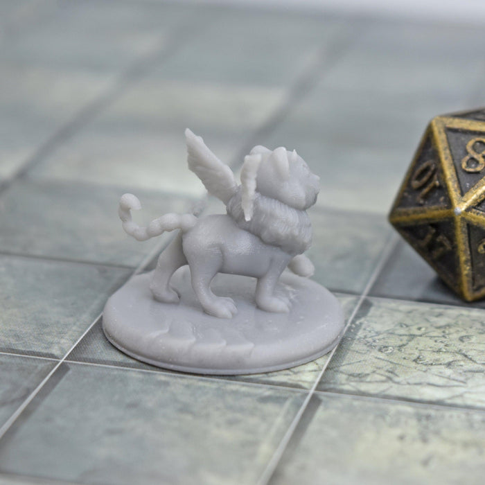 Miniature dnd figures Baby Manticore 3D printed for tabletop wargames and miniatures-Miniature-Mia Kay- GriffonCo Shoppe