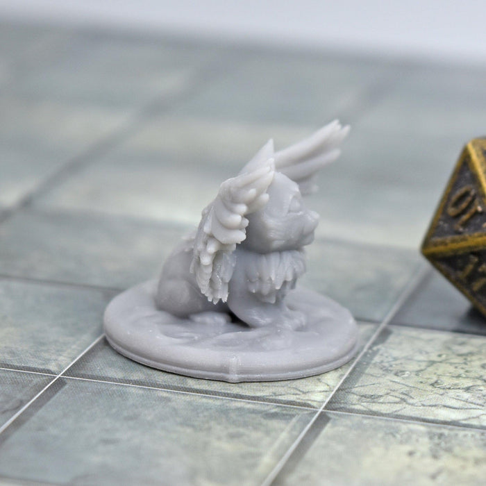 Miniature dnd figures Baby Tressym 3D printed for tabletop wargames and miniatures-Miniature-Mia Kay- GriffonCo Shoppe