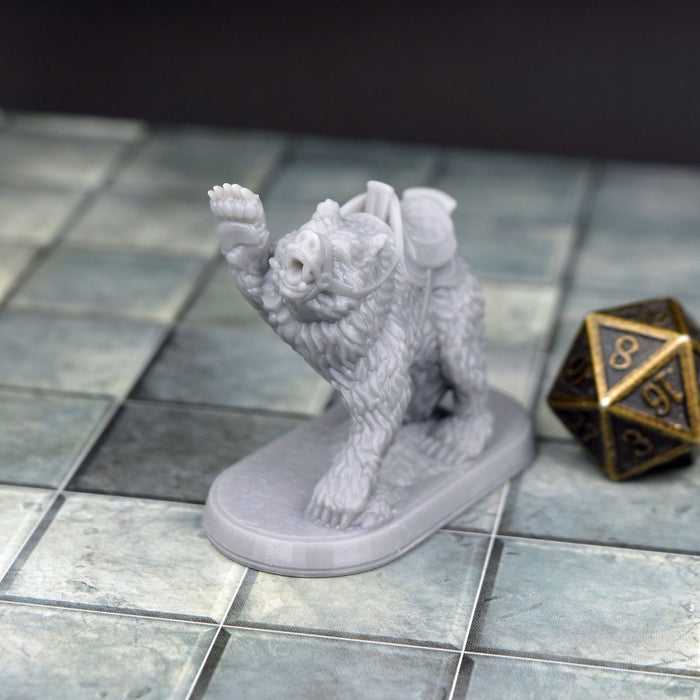 Miniature dnd figures Bear Mount 3D printed for tabletop wargames and miniatures-Miniature-Brite Minis- GriffonCo Shoppe