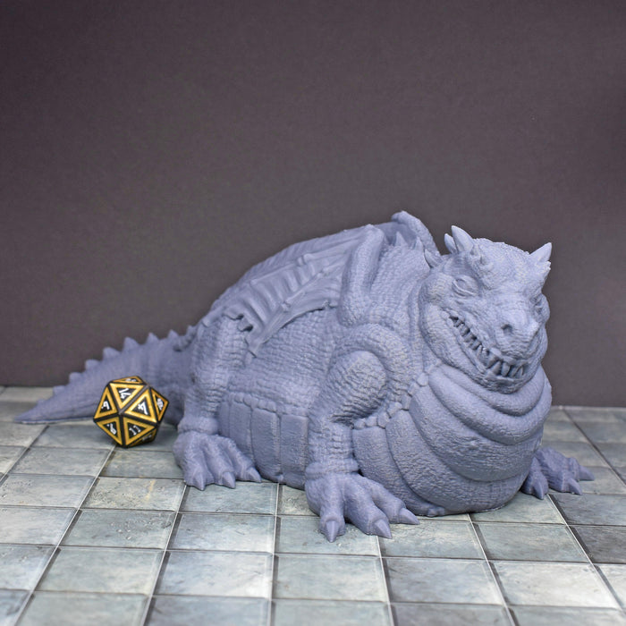 Miniature dnd figures Chonky Dragon 3D printed for tabletop wargames and miniatures-Miniature-Brite Minis- GriffonCo Shoppe