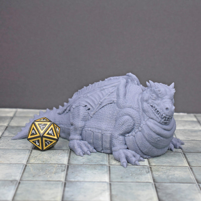Miniature dnd figures Chonky Dragon 3D printed for tabletop wargames and miniatures-Miniature-Brite Minis- GriffonCo Shoppe