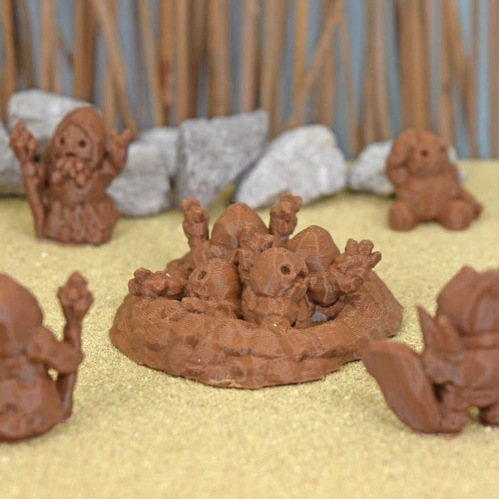 Miniature dnd figures Clod Rising 3D printed for tabletop wargames and miniatures-Miniature-Ill Gotten Games- GriffonCo Shoppe