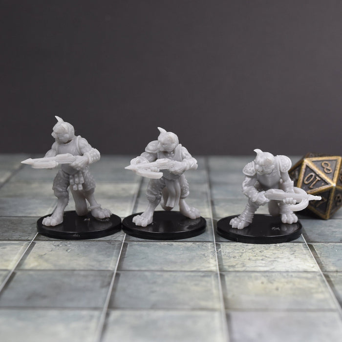 Miniature dnd figures Crossbow Catfolk Set 3D printed for tabletop wargames and miniatures-Miniature-Duncan Shadow- GriffonCo Shoppe