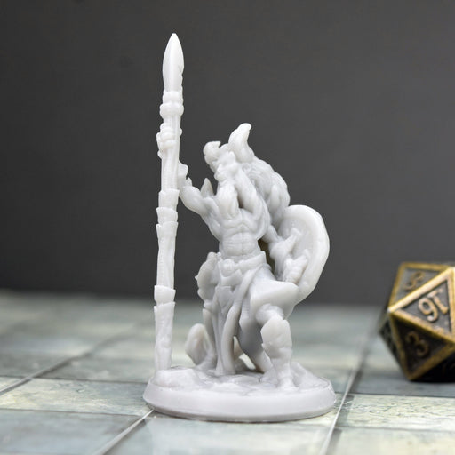 Miniature dnd figures Demonkin with Spear 3D printed for tabletop wargames and miniatures-Miniature-Arbiter- GriffonCo Shoppe