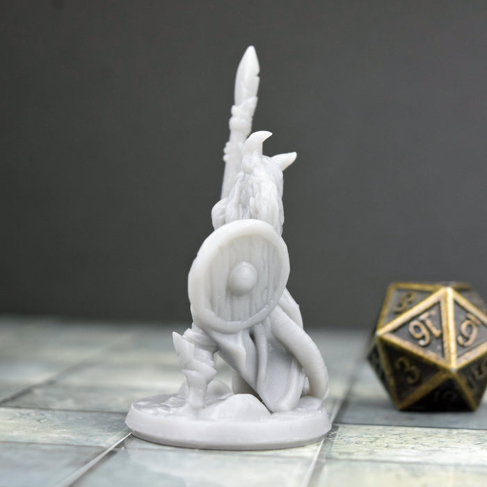 Miniature dnd figures Demonkin with Spear 3D printed for tabletop wargames and miniatures-Miniature-Arbiter- GriffonCo Shoppe