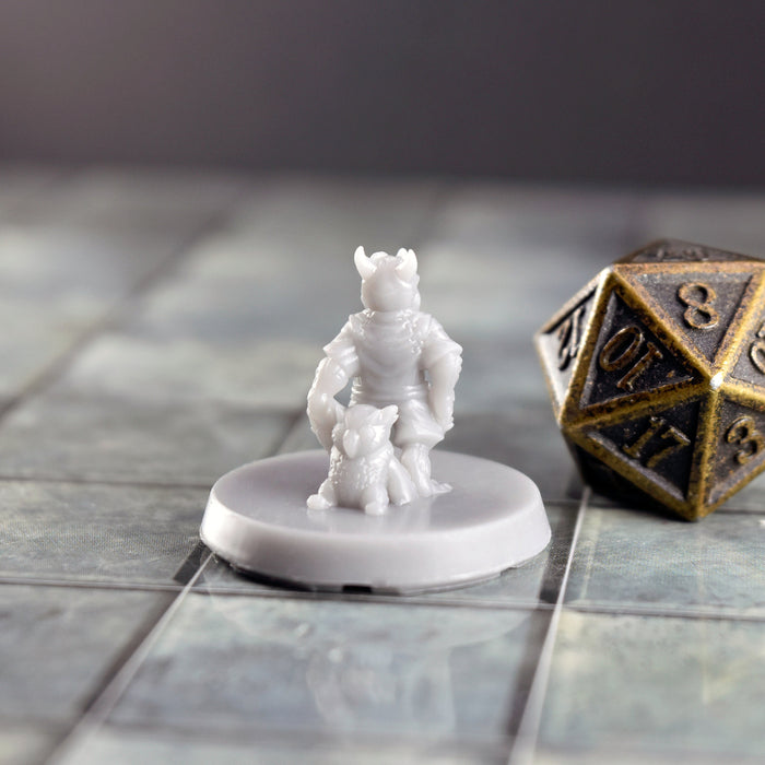 Miniature dnd figures Dragonborn Youngling 3D printed for tabletop wargames and miniatures-Miniature-EC3D- GriffonCo Shoppe