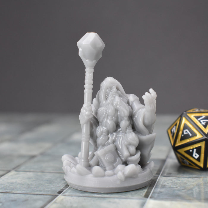 Miniature dnd figures Dwarf Caster 3D printed for tabletop wargames and miniatures-Miniature-Arbiter- GriffonCo Shoppe
