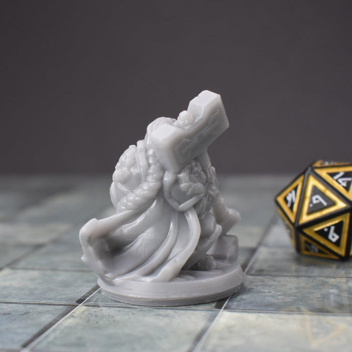 Miniature dnd figures Dwarf Female Champion 3D printed for tabletop wargames and miniatures-Miniature-Arbiter- GriffonCo Shoppe