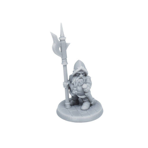 Miniature dnd figures Dwarf Halberdier 3D printed for tabletop wargames and miniatures-Miniature-Brite Minis- GriffonCo Shoppe