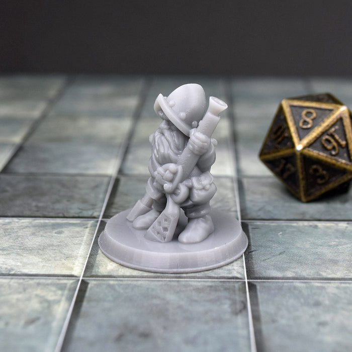 Miniature dnd figures Dwarf Rifleman 3D printed for tabletop wargames and miniatures-Miniature-Brite Minis- GriffonCo Shoppe
