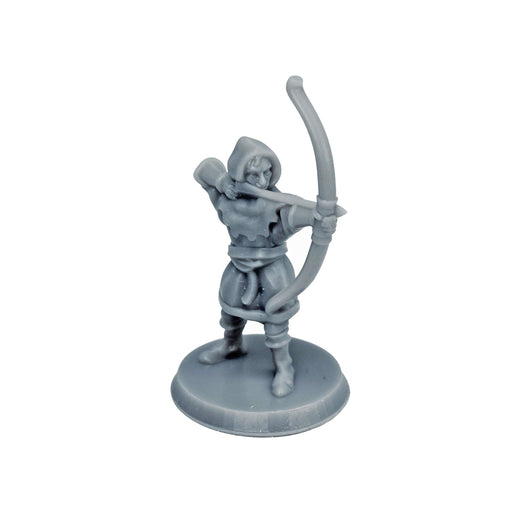 Miniature dnd figures Elf Archer with Hood 3D printed for tabletop wargames and miniatures-Miniature-Brite Minis- GriffonCo Shoppe
