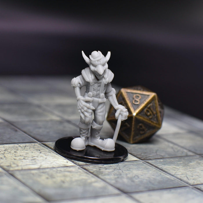 Miniature dnd figures Fancy Goblin 3D printed for tabletop wargames and miniatures-Miniature-Cross Lances- GriffonCo Shoppe