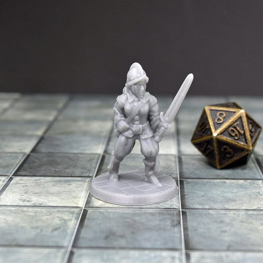 Miniature dnd figures Female Elf Morion 3D printed for tabletop wargames and miniatures-Miniature-Brite Minis- GriffonCo Shoppe