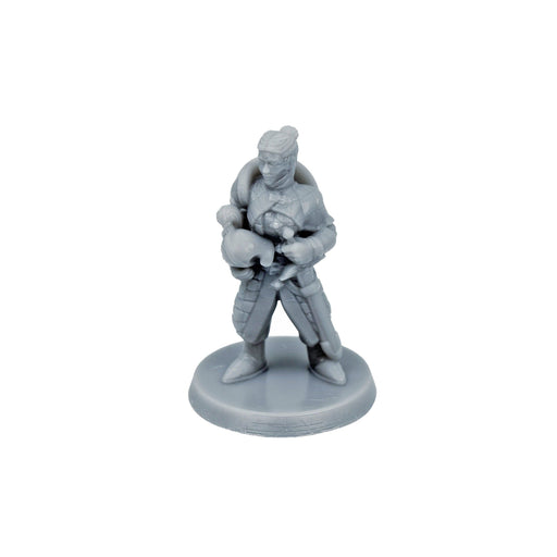 Miniature dnd figures Female Guard 3D printed for tabletop wargames and miniatures-Miniature-EC3D- GriffonCo Shoppe